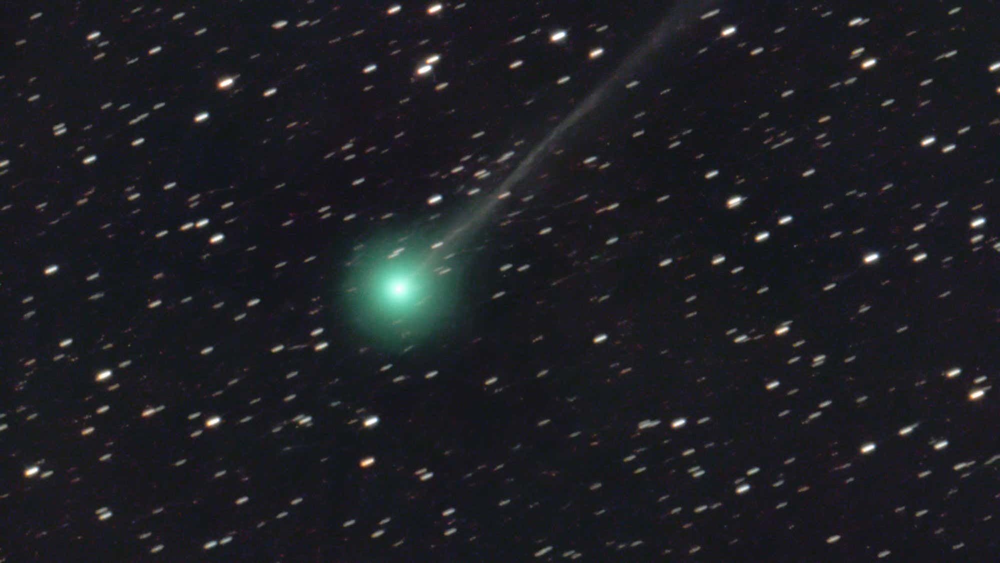 Komet Nishimura von Spanien aus gesehen. 